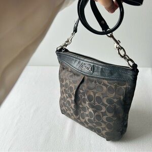 Coach Ashley Signature black and brown crossbody bag